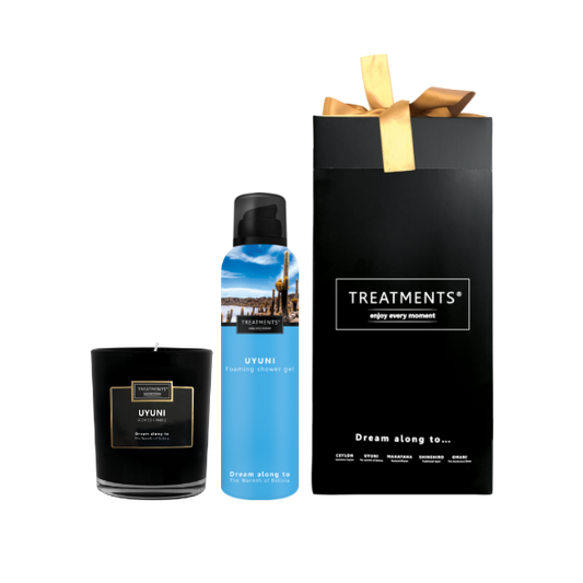Treatments® - Geschenkbox Duschschaum &amp; Kerze - Uyuni